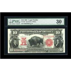 Fr. 122 $10 1901 Legal Tender PMG Very Fine 30.