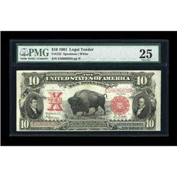 Fr. 122 $10 1901 Legal Tender PMG Very Fine 25.