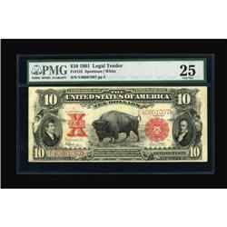 Fr. 122 $10 1901 Legal Tender PMG Very Fine 25.