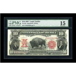 Fr. 122 $10 1901 Legal Tender PMG Choice Fine