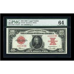 Fr. 123 $10 1923 Legal Tender PMG Choice