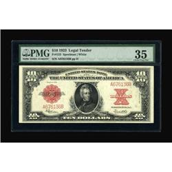 Fr. 123 $10 1923 Legal Tender PMG Choice Very