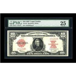 Fr. 123 $10 1923 Legal Tender PMG Very Fine 25.
