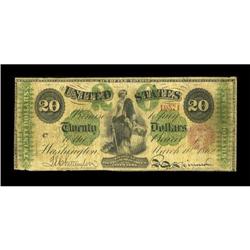 Fr. 124 $20 1862 Legal Tender Very Good.