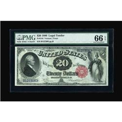 Fr. 144 $20 1880 Legal Tender PMG Gem