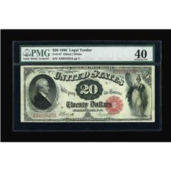 Fr. 147 $20 1880 Legal Tender PMG Extremely Fine