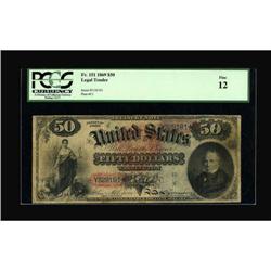 Fr. 151 $50 1869 Legal Tender PCGS Fine 12.