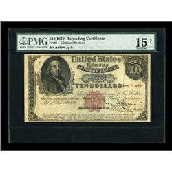 Fr. 214 $10 1879 Refunding Certificate PMG