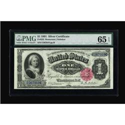 Fr. 222 $1 1891 Silver Certificate PMG Gem
