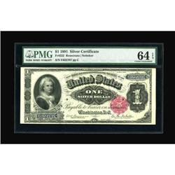 Fr. 222 $1 1891 Silver Certificate PMG Choice