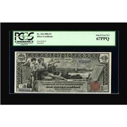 Fr. 224 $1 1896 Silver Certificate PCGS Superb