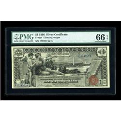 Fr. 224 $1 1896 Silver Certificate PMG Gem