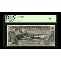 Fr. 225 $1 1896 Silver Certificate PMG Very Fine