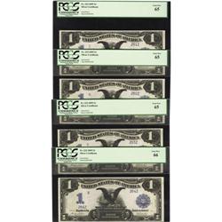 Fr. 233 $1 1899 Silver Certificates. Four