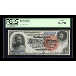 Fr. 242 $2 1886 Silver Certificate PCGS Gem New