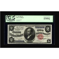 Fr. 246 $2 1891 Silver Certificate PCGS Superb