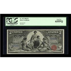 Fr. 247 $2 1896 Silver Certificate PCGS Gem New