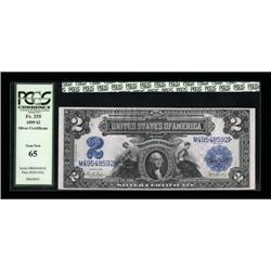 Fr. 255 $2 1899 Silver Certificate PCGS Gem New