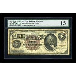 Fr. 263 $5 1886 Silver Certificate PMG Choice