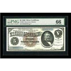 Fr. 263 $5 1886 Silver Certificate PMG Gem