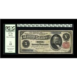 Fr. 267 $5 1891 Silver Certificate PCGS Fine 15.