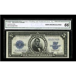 Fr. 282 $5 1923 Silver Certificate CGA Gem
