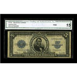 Fr. 282 $5 1923 Silver Certificate CGA Fine 15.