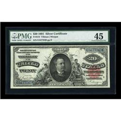 Fr. 318 $20 1891 Silver Certificate PMG Choice