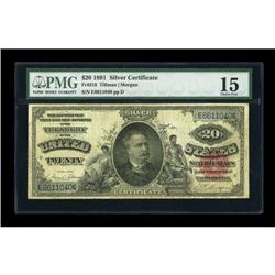 Fr. 318 $20 1891 Silver Certificate PMG Choice