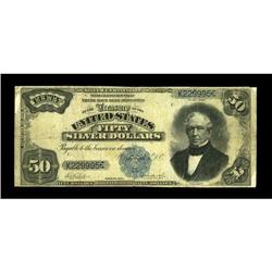 Fr. 335 $50 1891 Silver Certificate Fine.