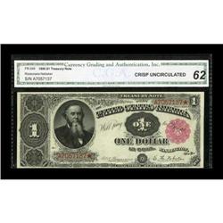 Fr. 349 $1 1890 Treasury Note CGA Crisp