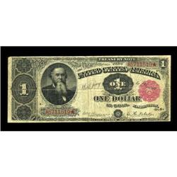 Fr. 349 $1 1890 Treasury Note Fine-Very Fine.
