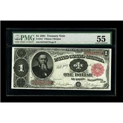 Fr. 351 $1 1891 Treasury Note PMG About