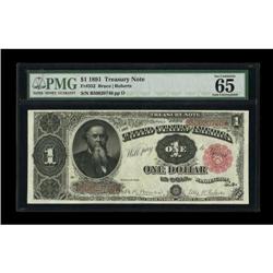 Fr. 352 $1 1891 Treasury Note PMG Gem