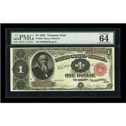 Fr. 352 $1 1891 Treasury Note PMG Choice