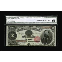 Fr. 357 $2 1891 Treasury Note CGA Gem