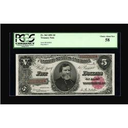 Fr. 362 $5 1891 Treasury Note PCGS Choice About
