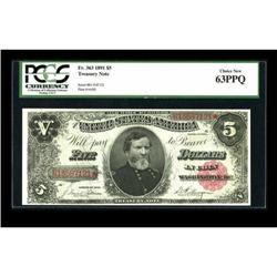 Fr. 363 $5 1891 Treasury Note PCGS Choice New