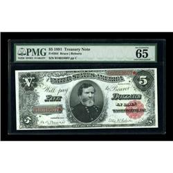 Fr. 364 $5 1891 Treasury Note PMG Gem