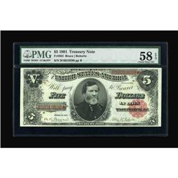 Fr. 364 $5 1891 Treasury Note PMG Choice About