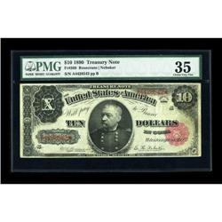 Fr. 368 $10 1890 Treasury Note PMG Choice Very