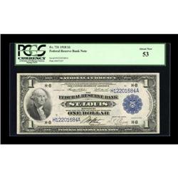 Fr. 731 $1 1918 Federal Reserve Bank Note PCGS