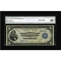 Fr. 800 $5 1915 Federal Reserve Bank Note CGA