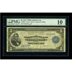 Fr. 800 $5 1915 Federal Reserve Bank Note PMG