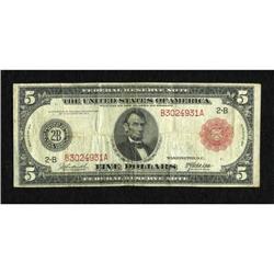 Fr. 833a $5 1914 Red Seal Federal Reserve Note