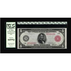 Fr. 833b $5 1914 Red Seal Federal Reserve Note