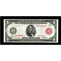 Fr. 833b $5 1914 Red Seal Federal Reserve Note