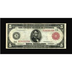 Fr. 833b $5 1914 Red Seal Federal Reserve Note