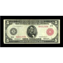 Fr. 833b $5 1914 Red Seal Federal Reserve Note