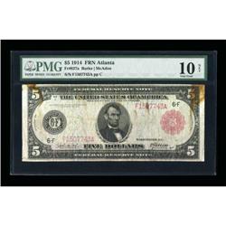 Fr. 837a $5 1914 Red Seal Federal Reserve Note